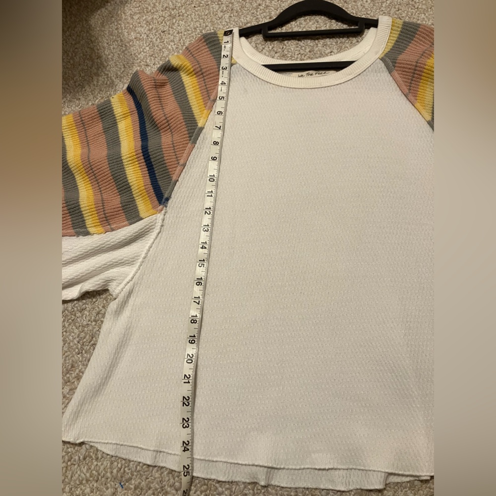 We the Free Rainbow Dreams Top in white Combo Womens size small - Picture 13 of 13